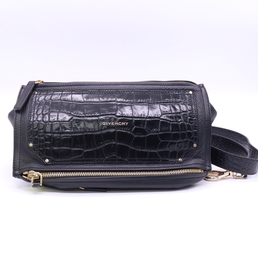 Givenchy Pandora Bag Leather with Crocodile Embossed Detail Medium twins LDJ3586