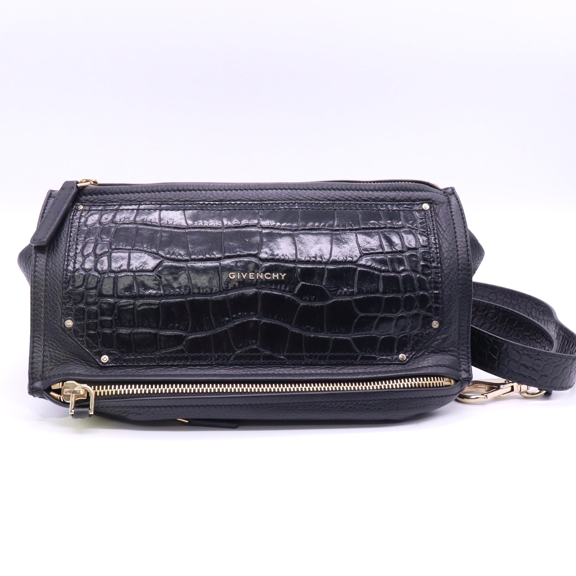 Givenchy Pandora Bag Leather with Crocodile Embossed Detail Medium twins LDJ3586
