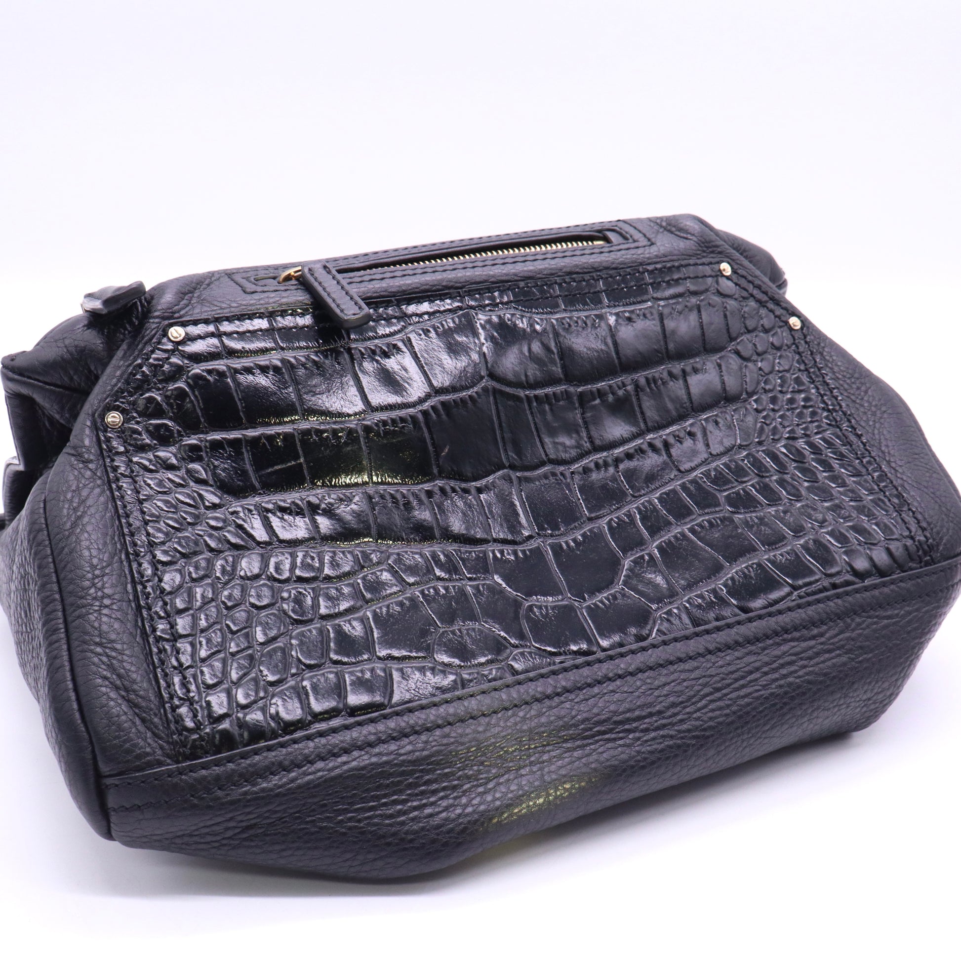 Givenchy Pandora Bag Leather with Crocodile Embossed Detail Medium twins LDJ3586