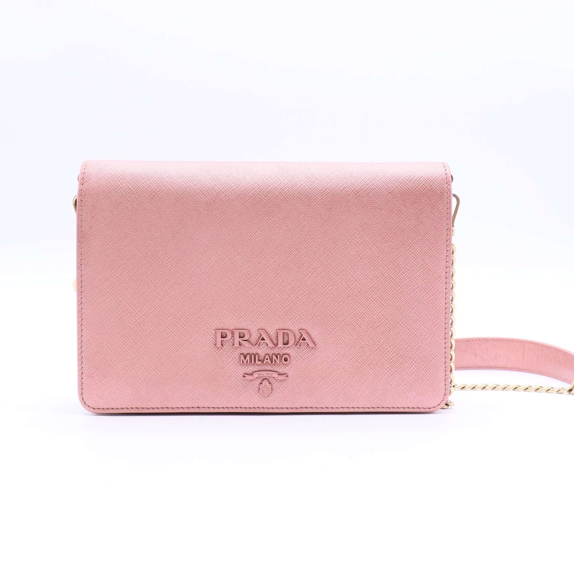 Saffiano Pink Leather Shoulder BagTwins LDJ2842