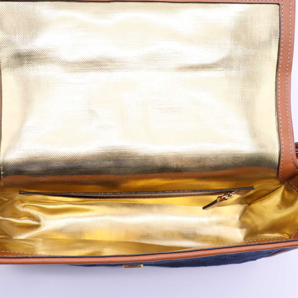 Fendi Baguette NM Bag Zucca Embroidered Canvas Medium twins B22067