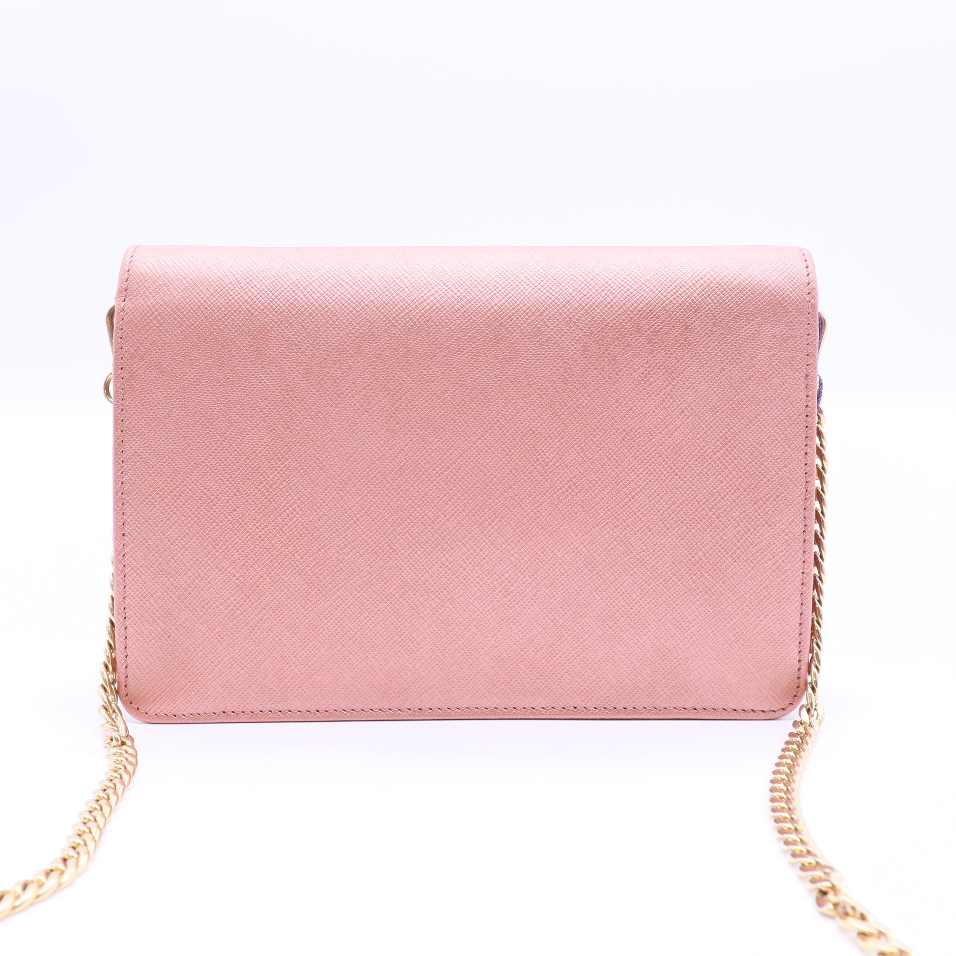 Saffiano Pink Leather Shoulder BagTwins LDJ2842
