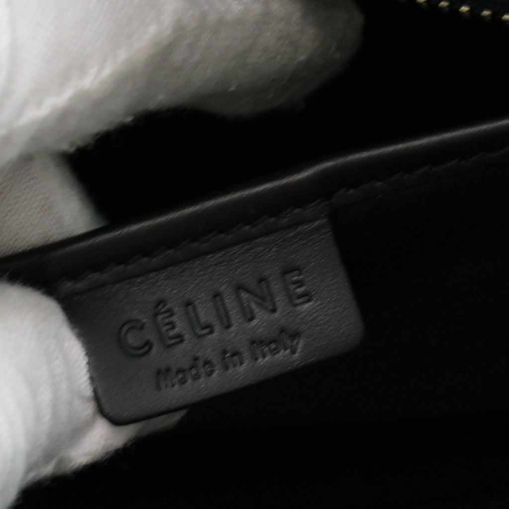 Tricolor Luggage Bag Leather Nano