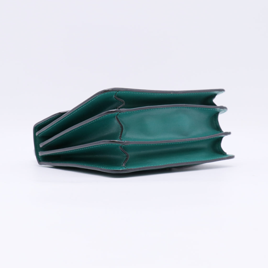 Bulgari Calfskin Serpenti Forever Top Handle Emerald Green twins LDZ353
