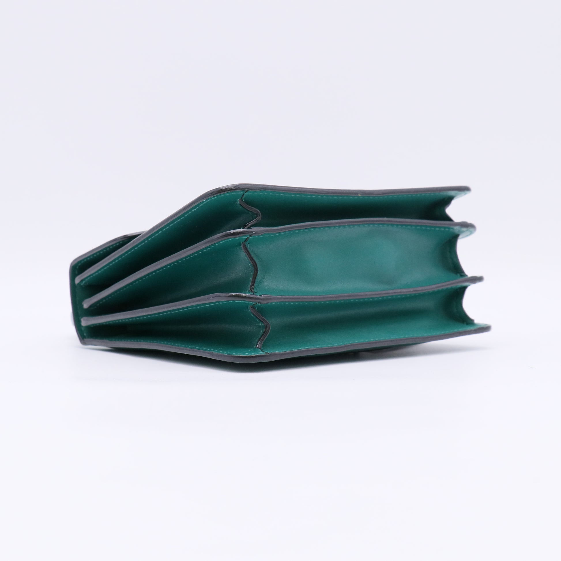 Bulgari Calfskin Serpenti Forever Top Handle Emerald Green twins LDZ353