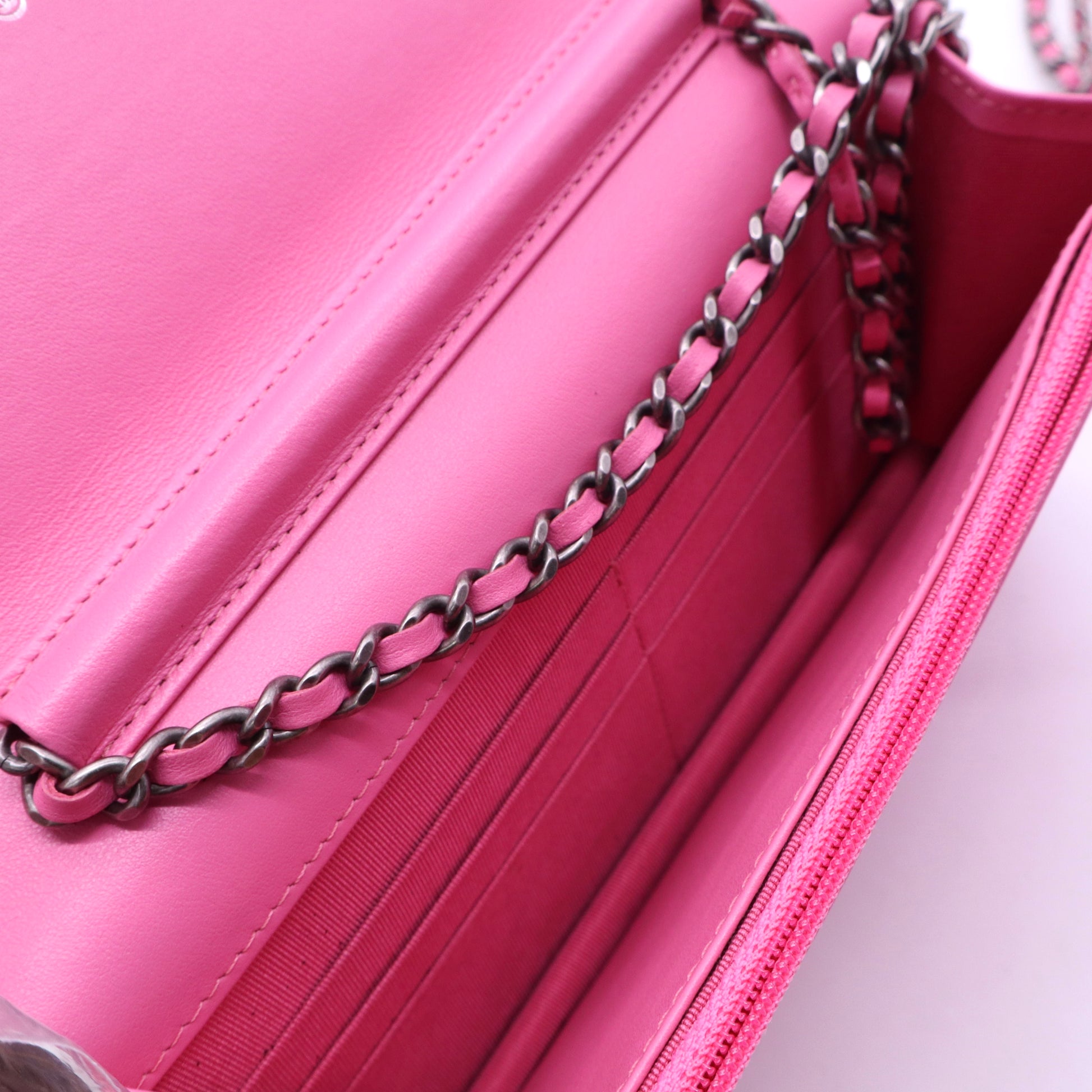 Gabrielle Wallet on Chain Quilted Aged Calfskin TWINS LDJ3580