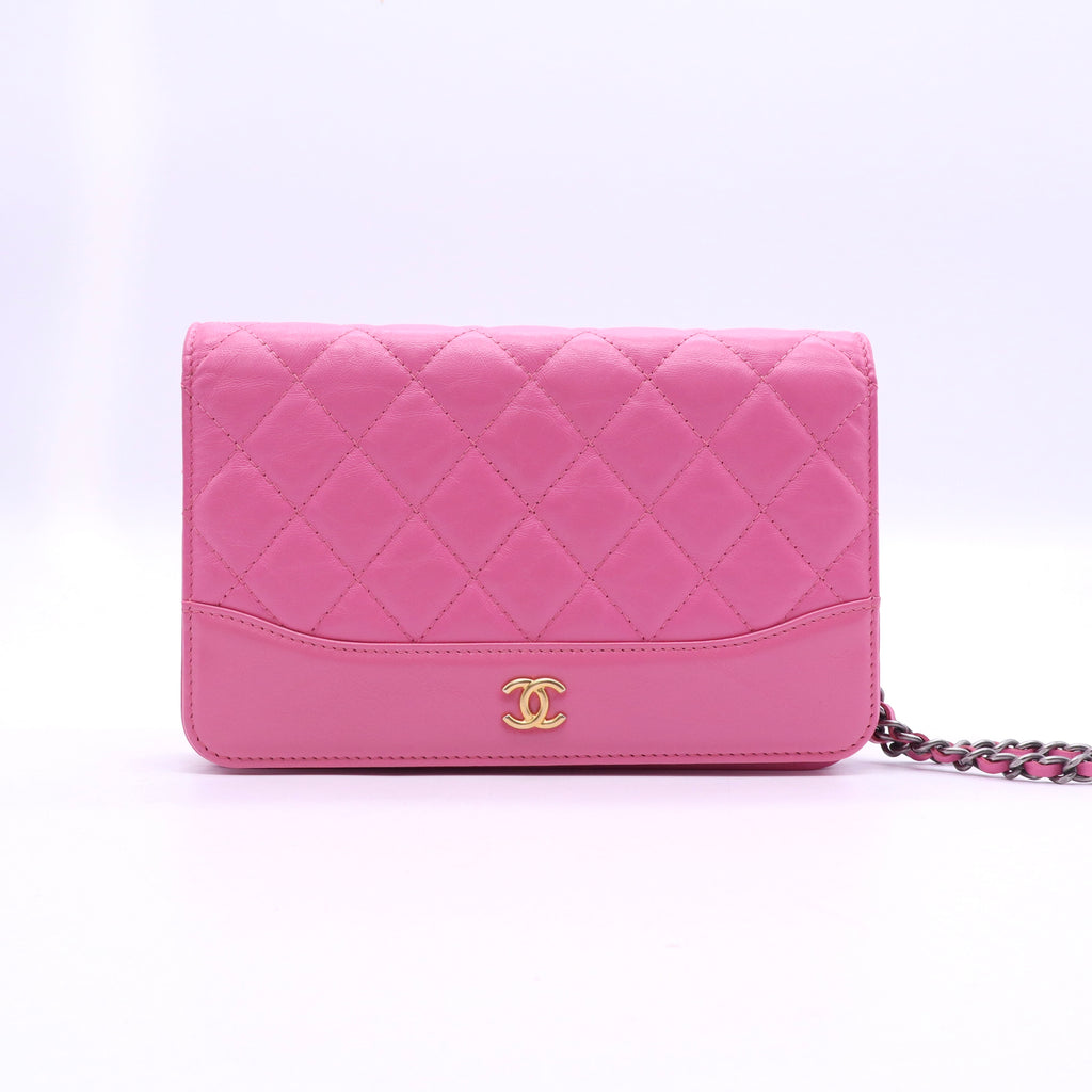 Gabrielle Wallet on Chain Quilted Aged Calfskin TWINS LDJ3580