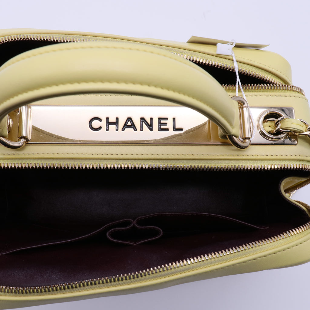 Chanel Burgundy Quilted Lambskin Leather Trendy CC Bowling Bag twins B21880
