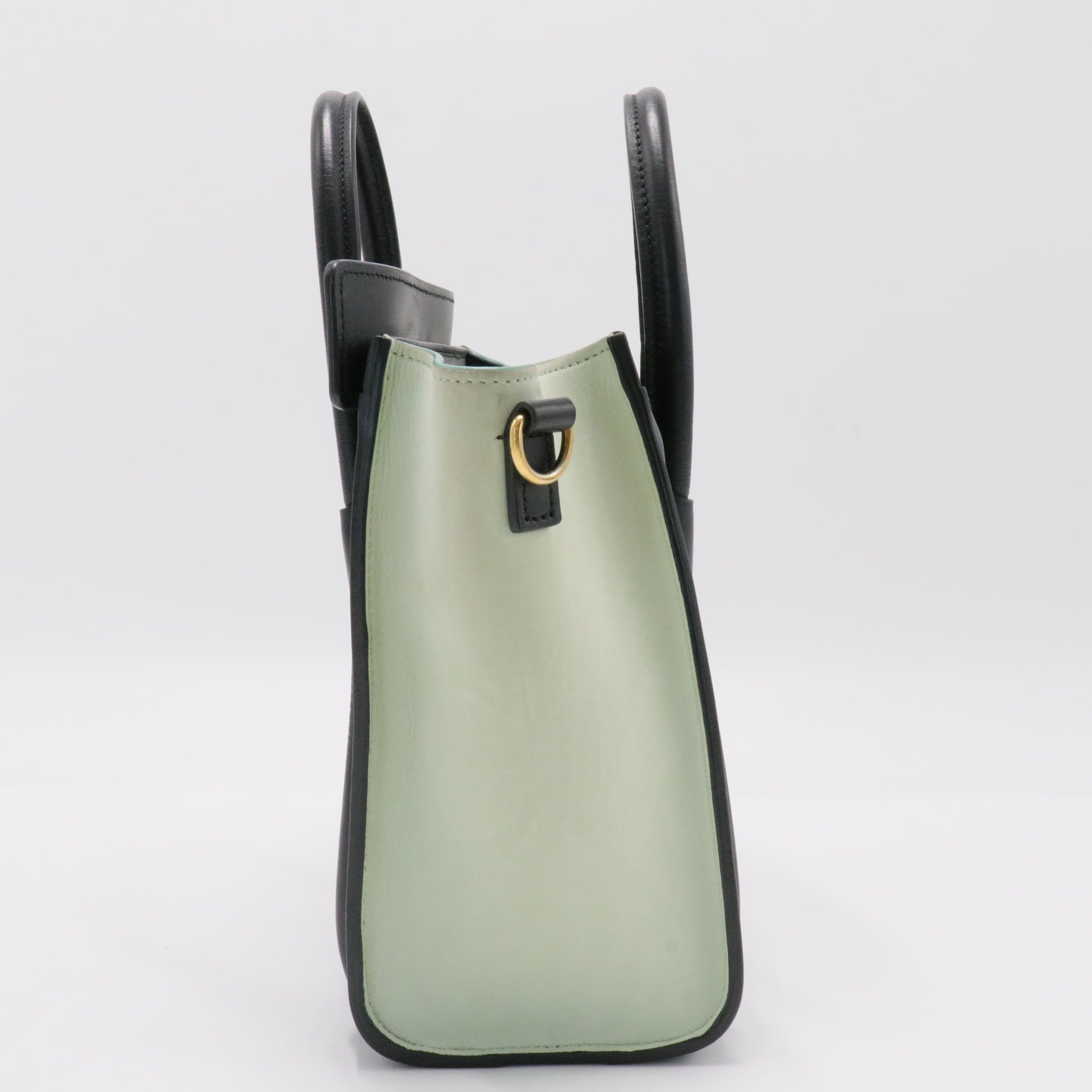 Tricolor Luggage Bag Leather Nano