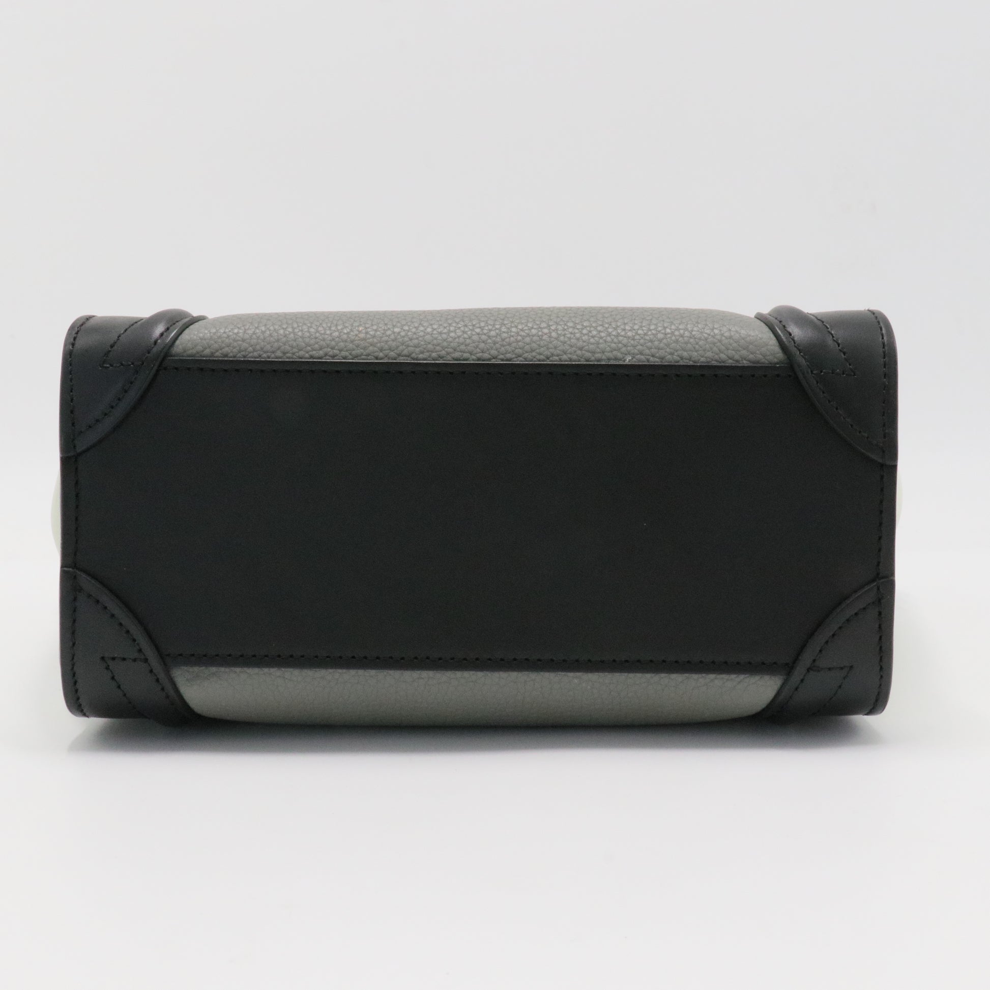 Tricolor Luggage Bag Leather Nano
