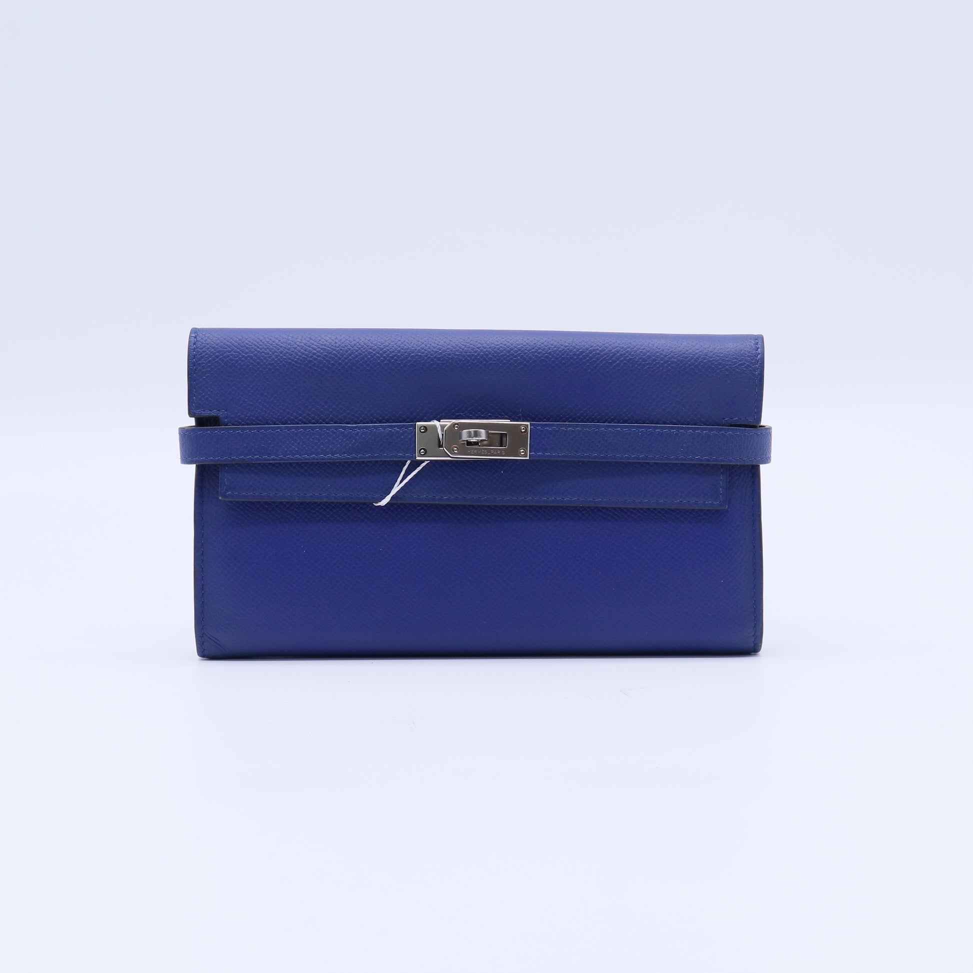 Hermes Epsom Kelly Longue Wallet Bleu Electrique Cobalt twins W20920