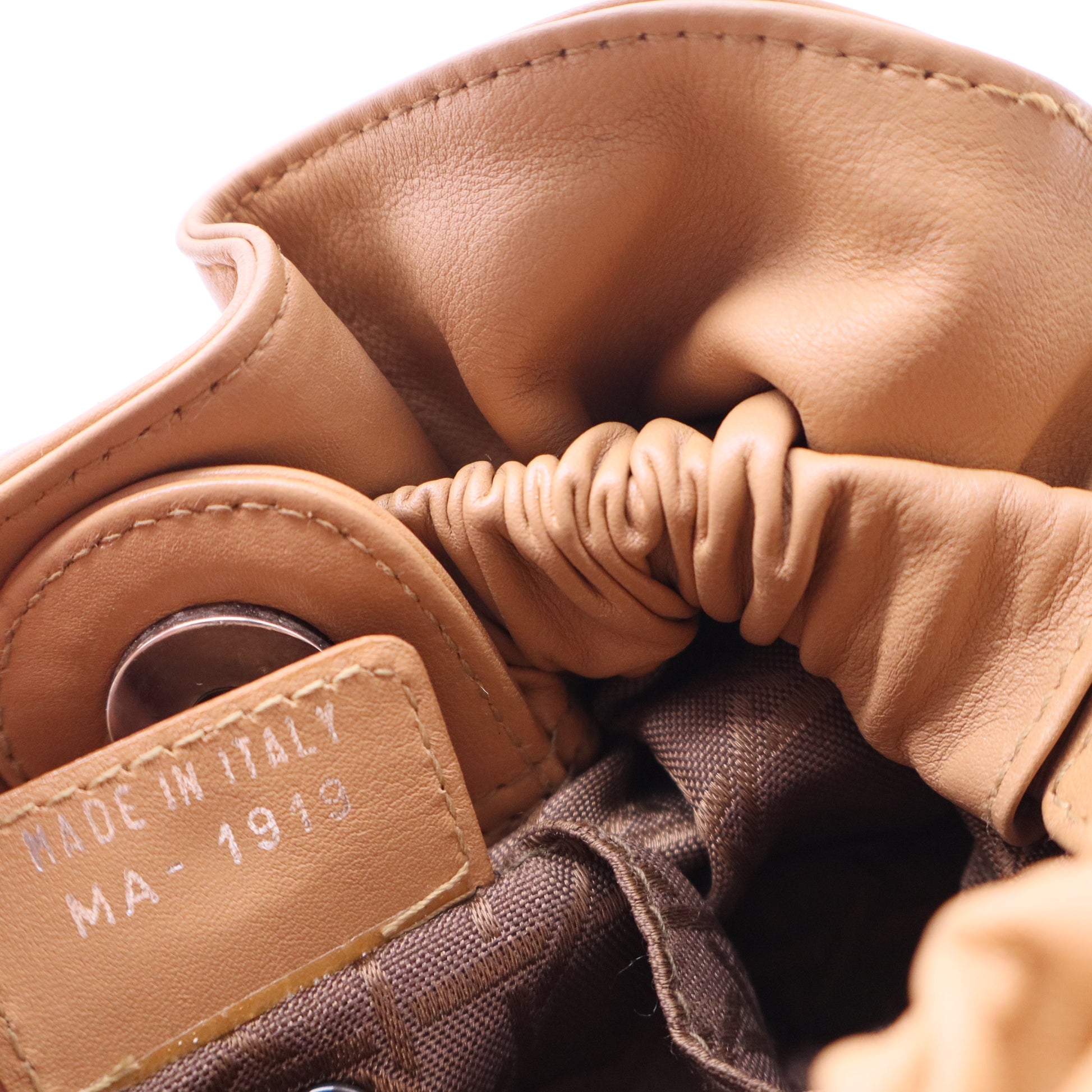 Vintage Tan Leather Maris Pearl Mini Tote B20239