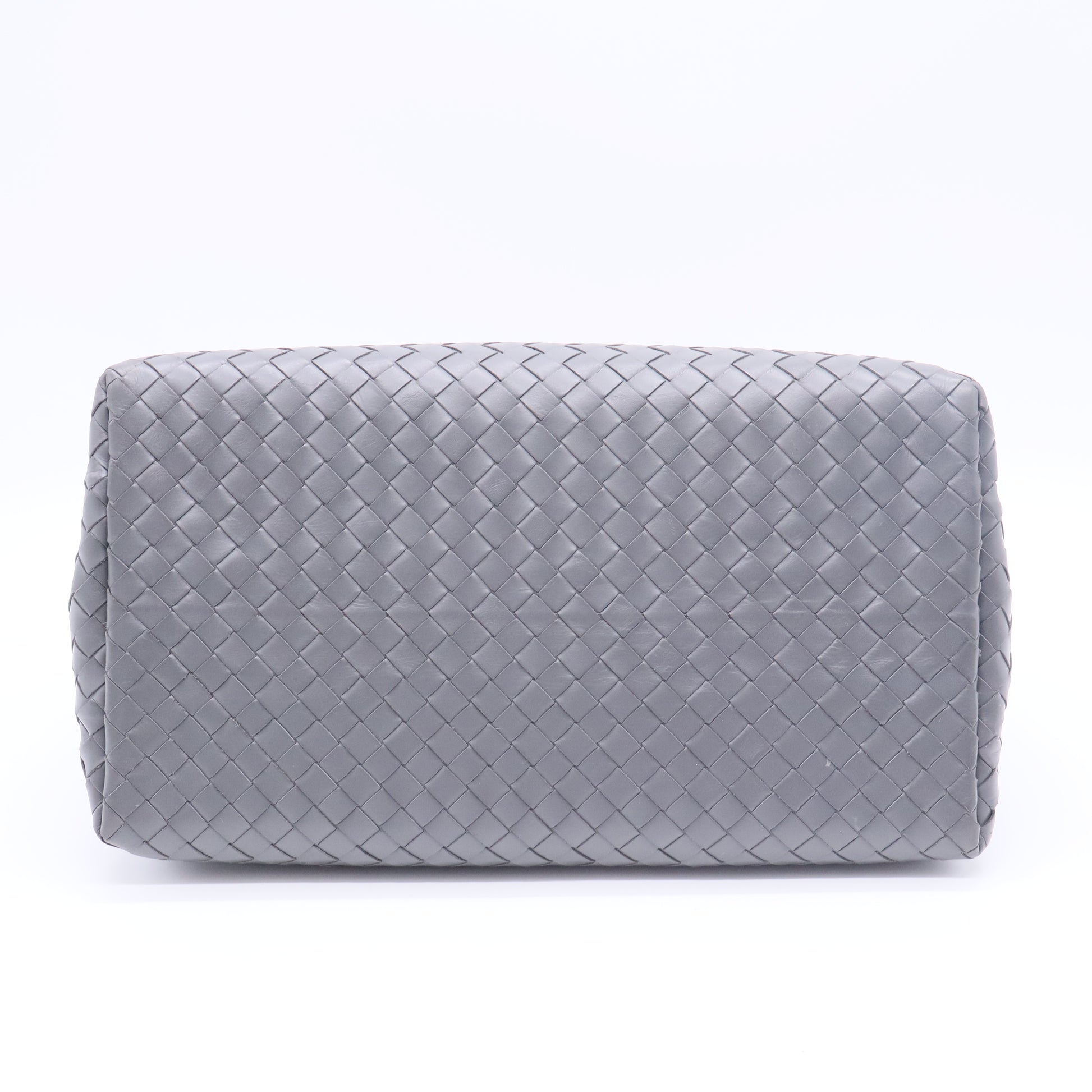 Roma Intrecciato Calfskin Bag Grey