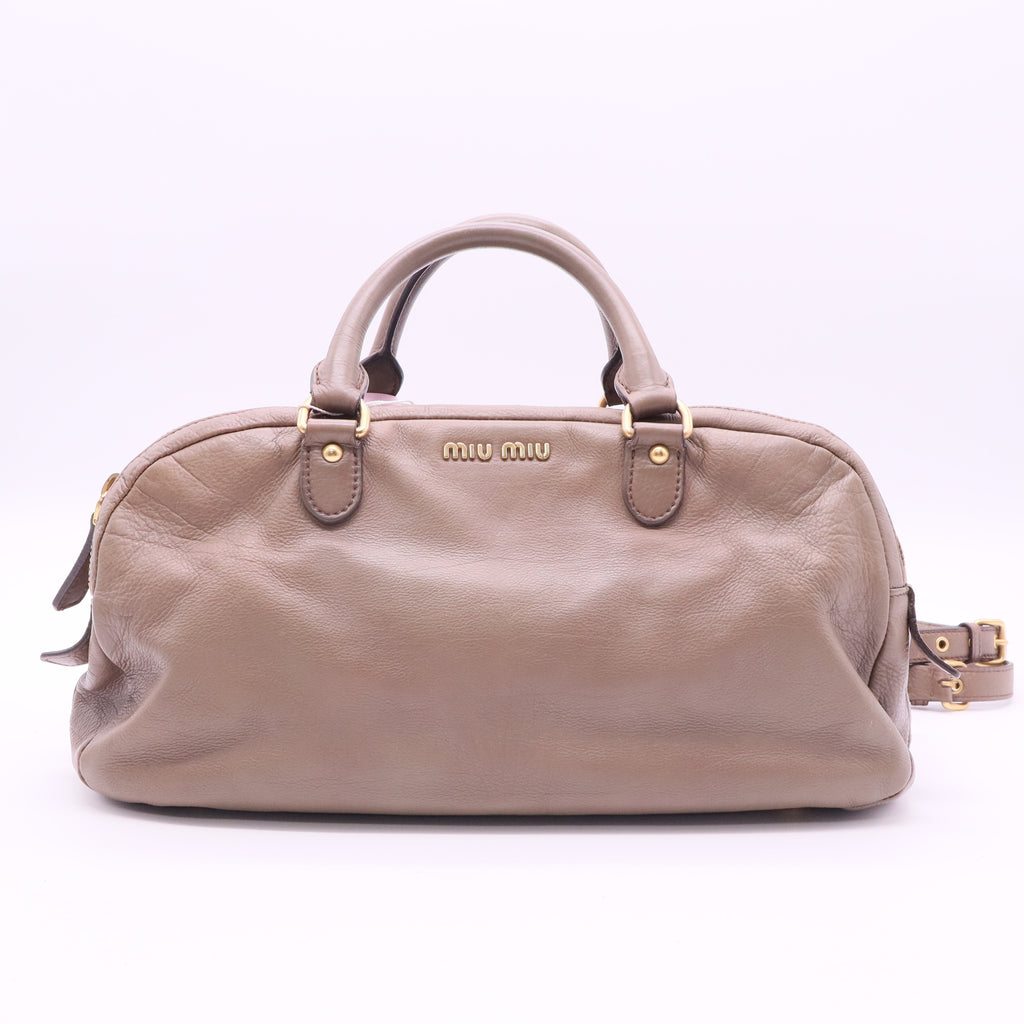 Double Zip Nude Shoulder Bag twins
