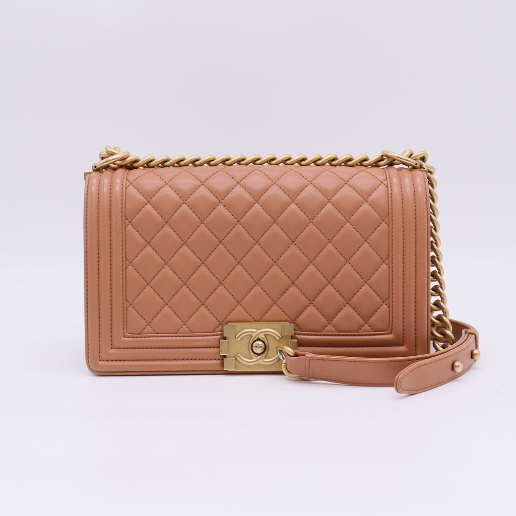 Chanel Lambskin Quilted New Medium Boy Flap twins LDZ345