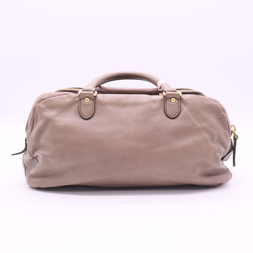 Double Zip Nude Shoulder Bag twins