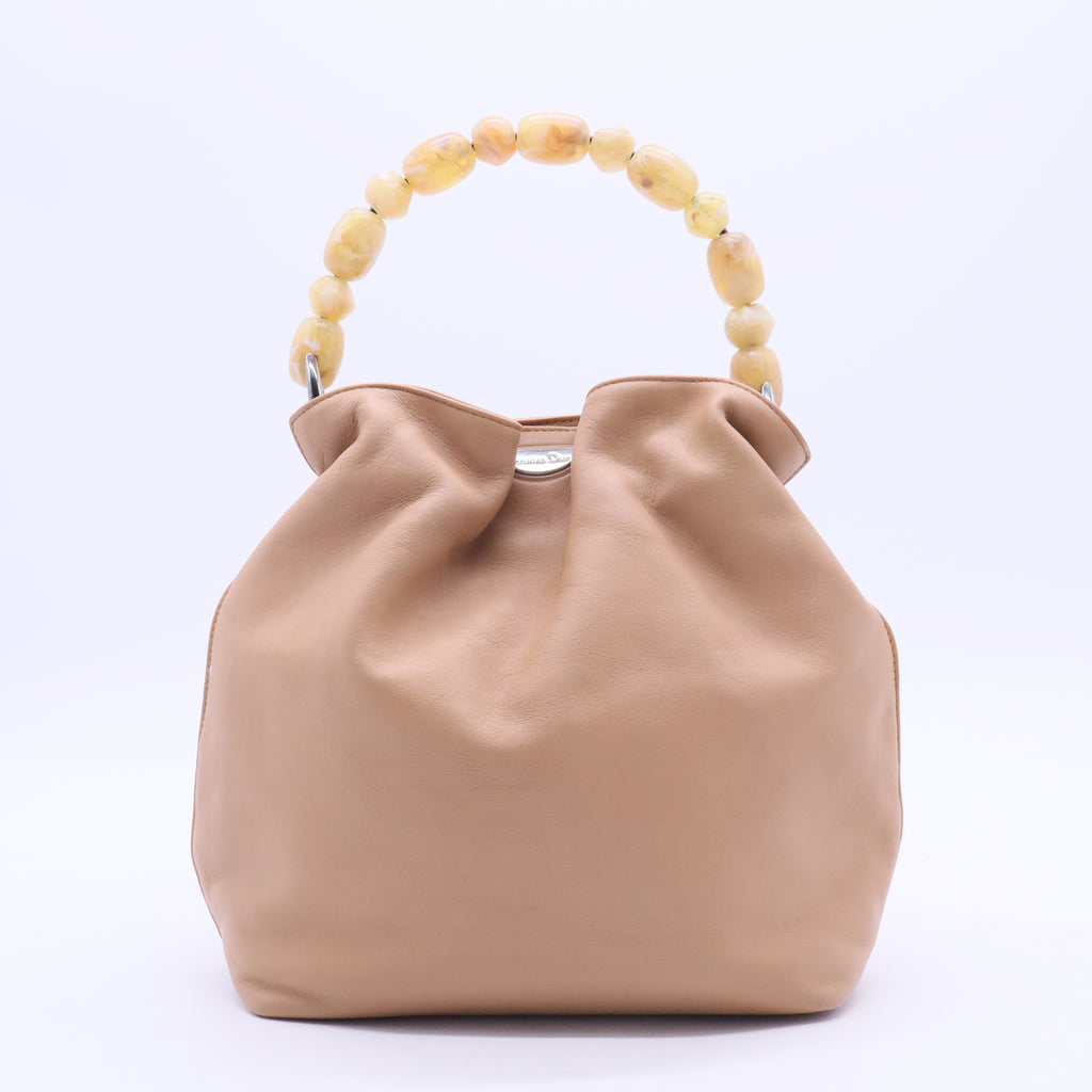 Vintage Tan Leather Maris Pearl Mini Tote B20239