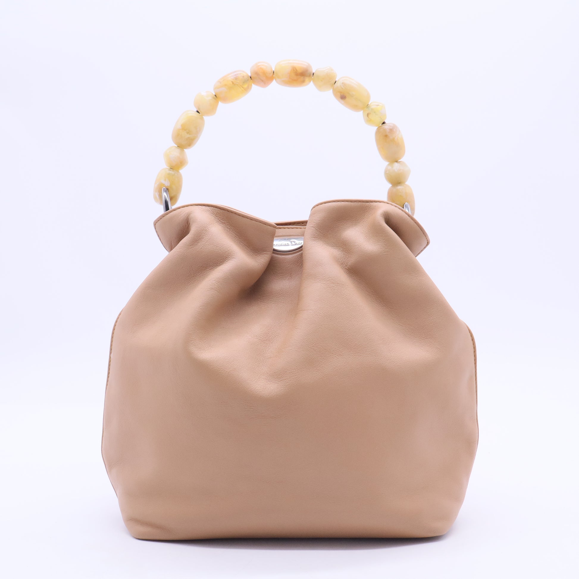Vintage Tan Leather Maris Pearl Mini Tote B20239