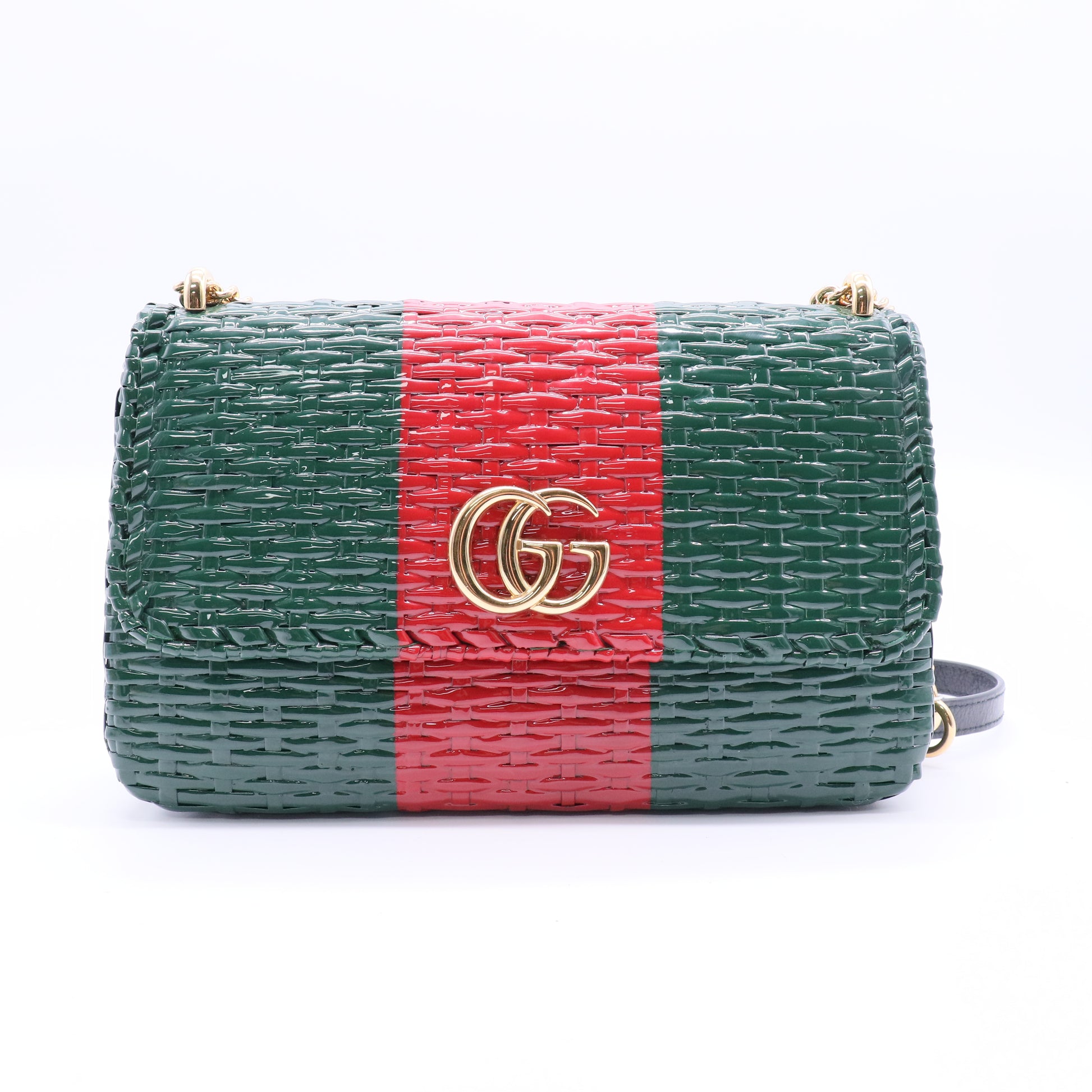 Small Glazed Wicker Cestino Shoulder Bag Twins LDJ2844