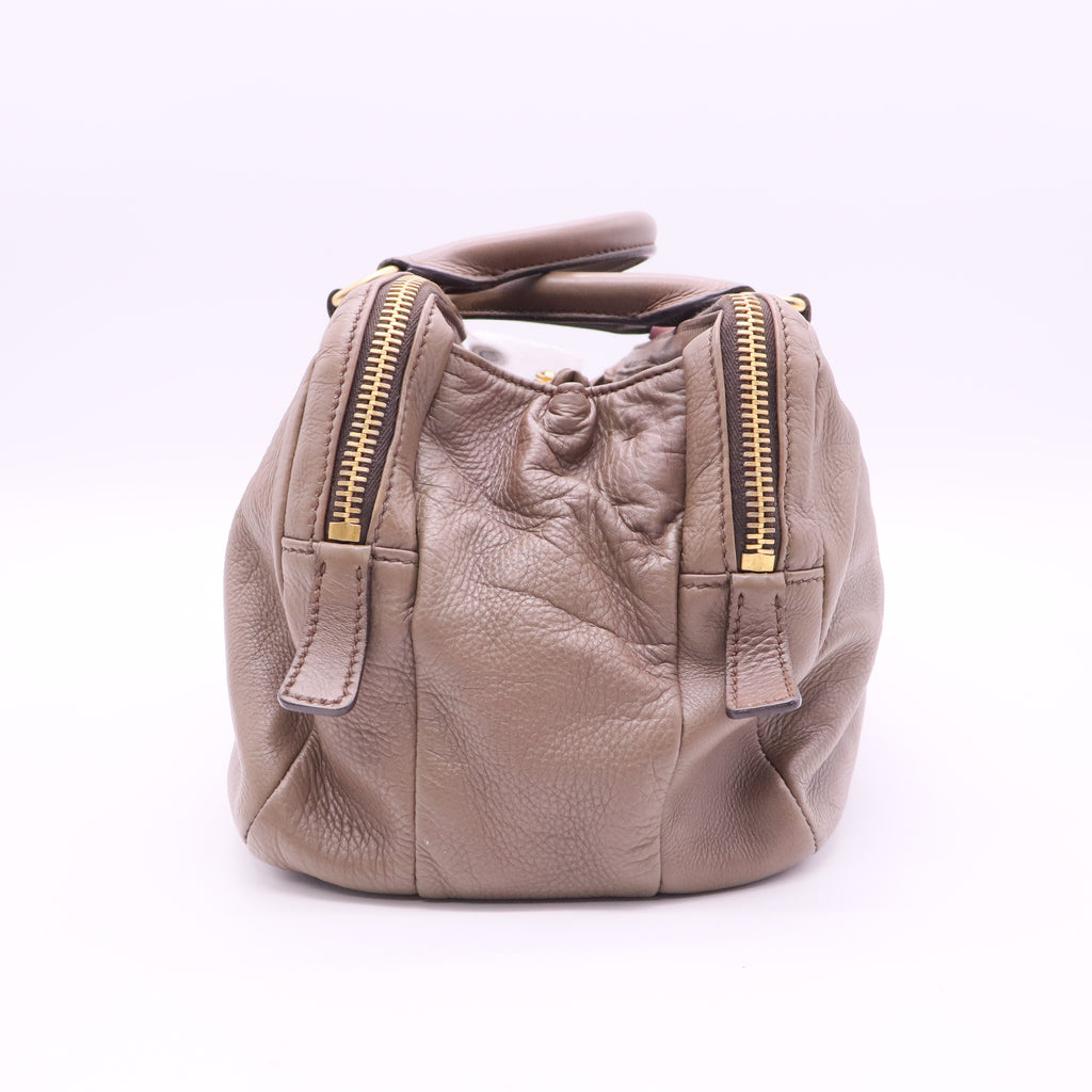 Double Zip Nude Shoulder Bag twins