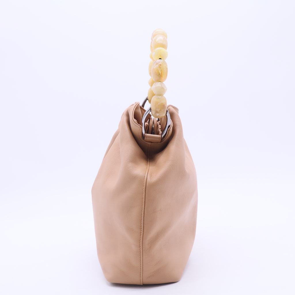 Vintage Tan Leather Maris Pearl Mini Tote B20239
