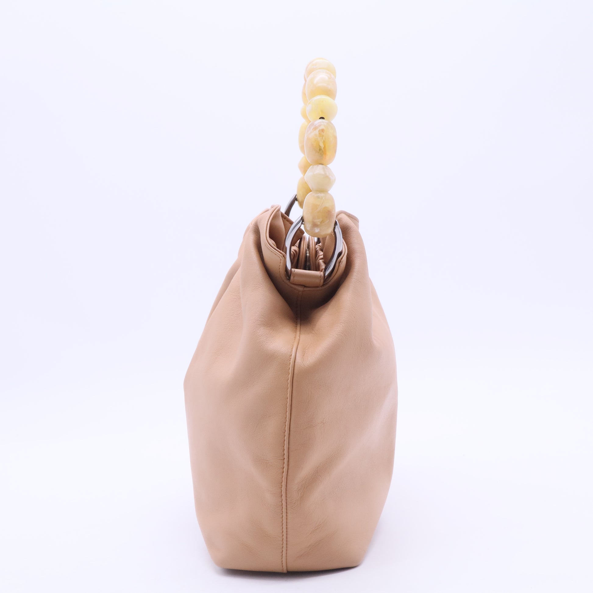 Vintage Tan Leather Maris Pearl Mini Tote B20239