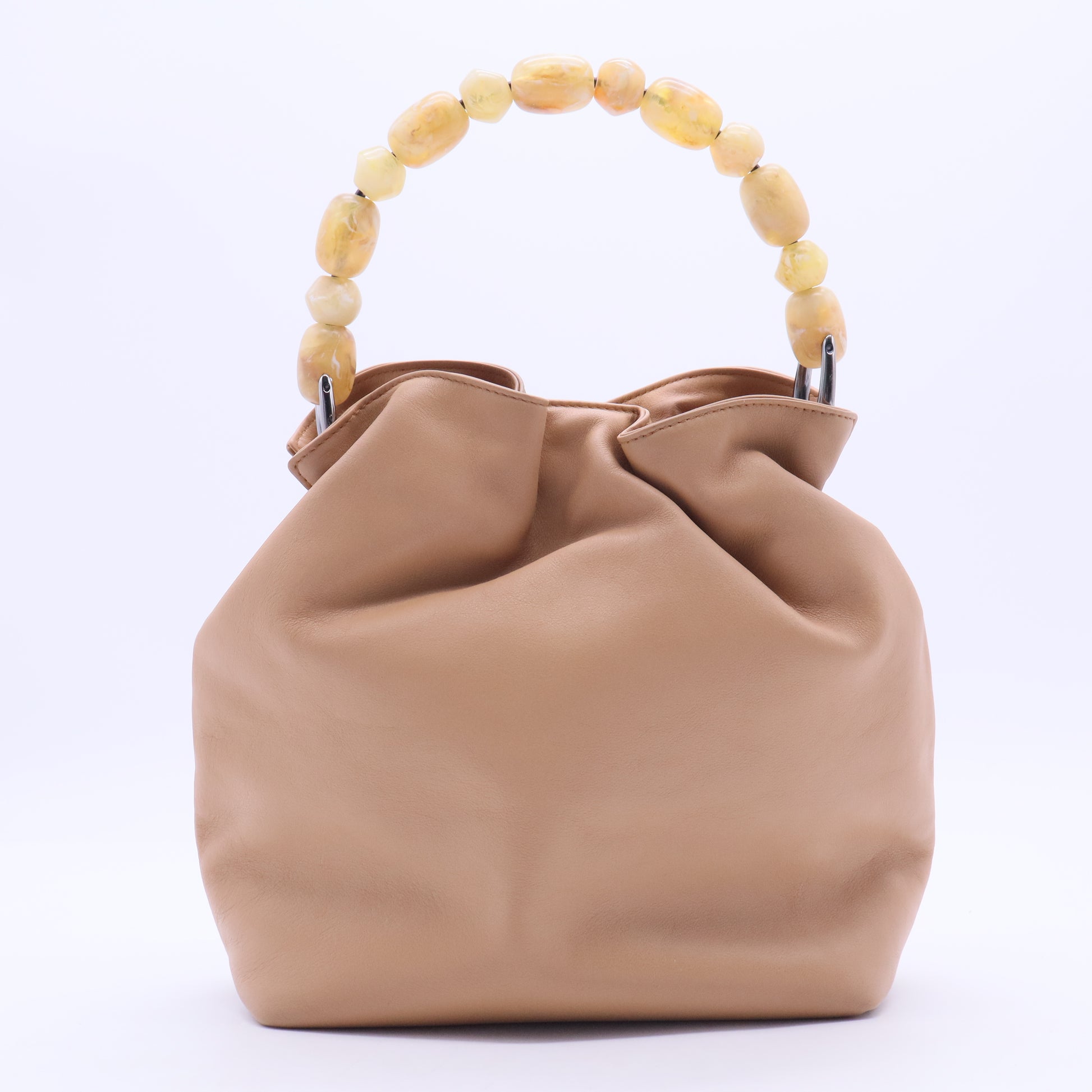 Vintage Tan Leather Maris Pearl Mini Tote B20239