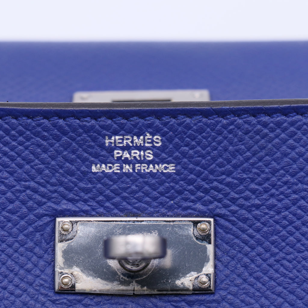 Hermes Epsom Kelly Longue Wallet Bleu Electrique Cobalt twins W20920