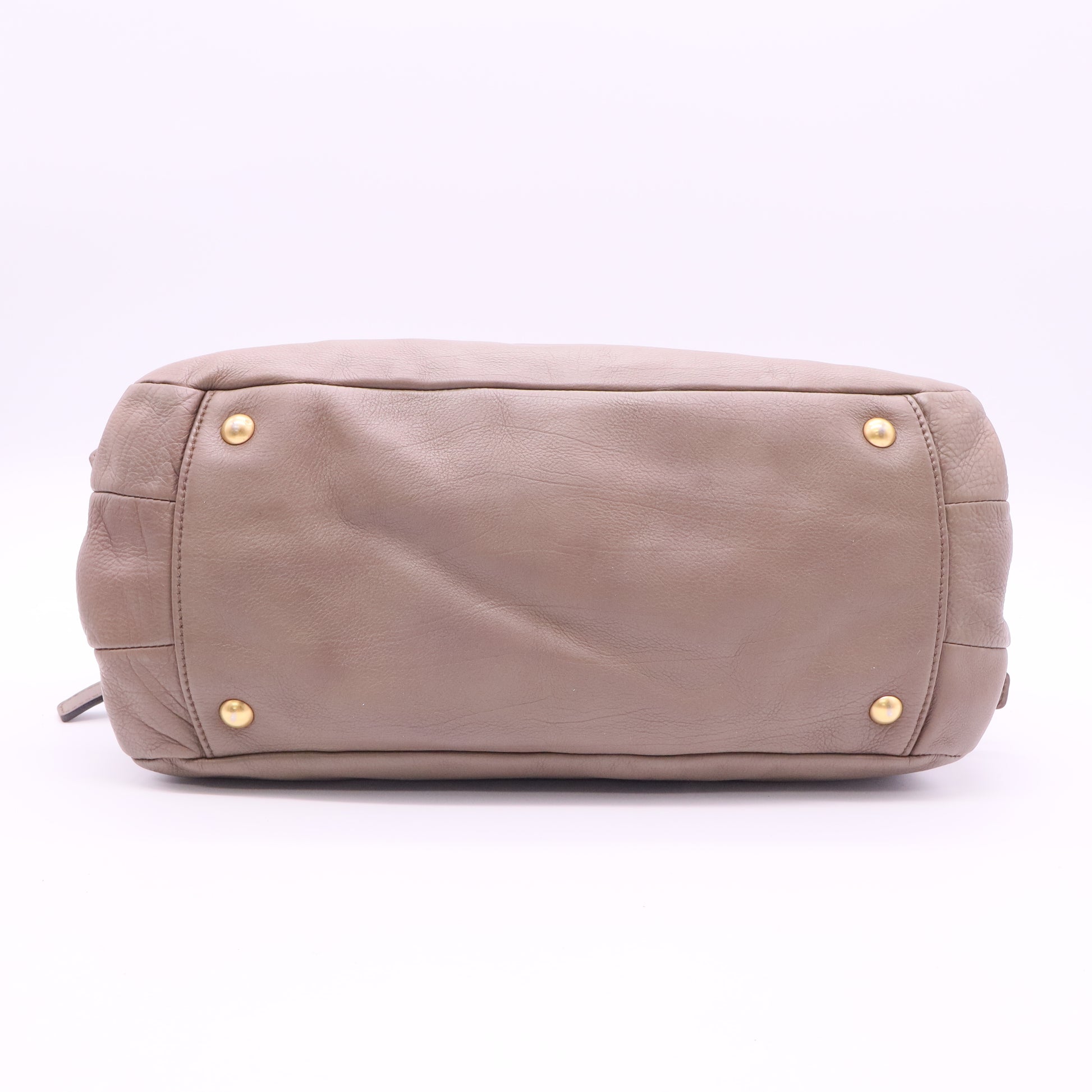 Double Zip Nude Shoulder Bag twins