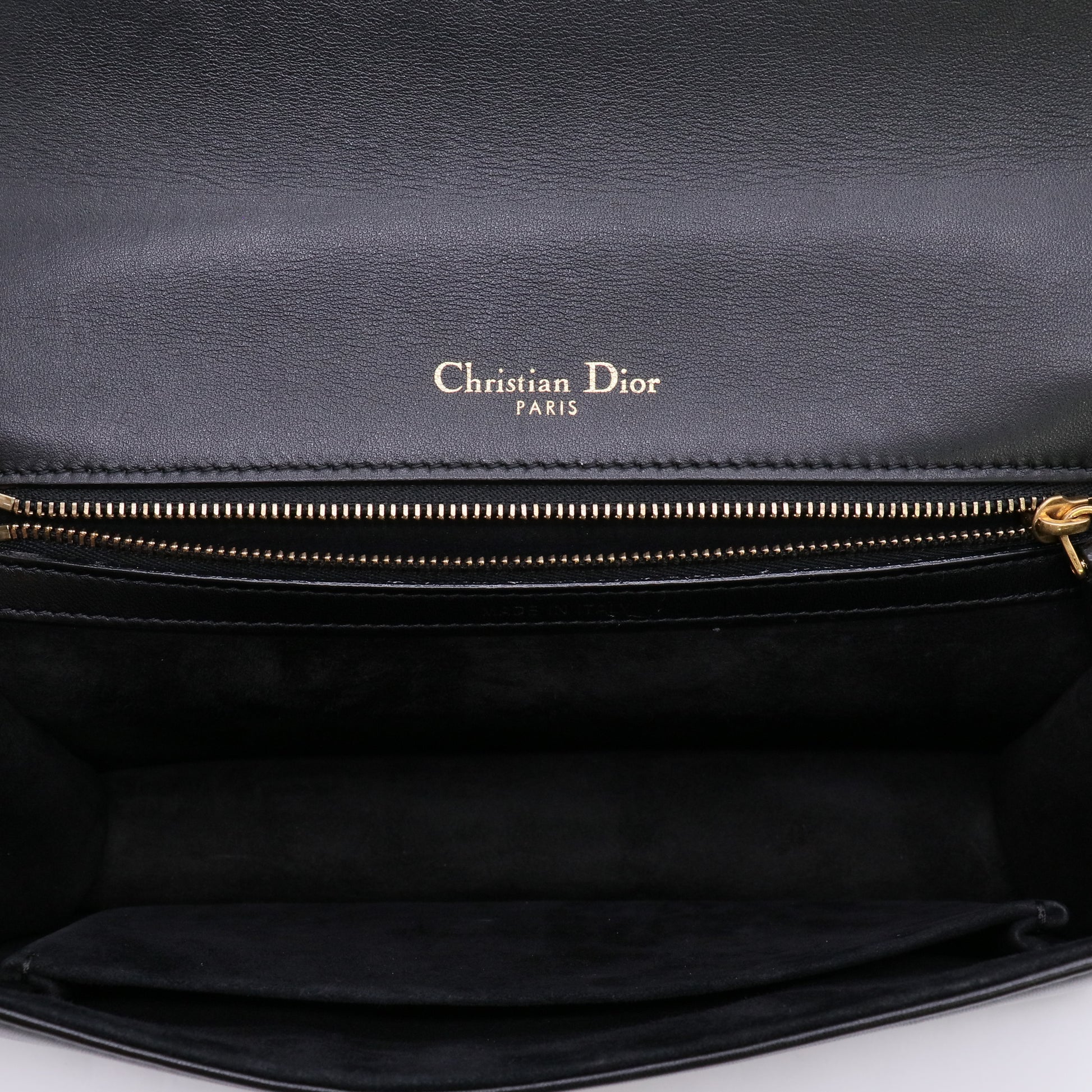 Christian Dior Lambskin Studded Medium Diorama Flap Bag Black twins LDZ357