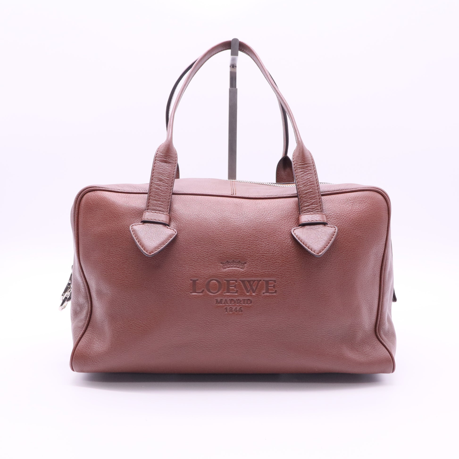leather top handle bag