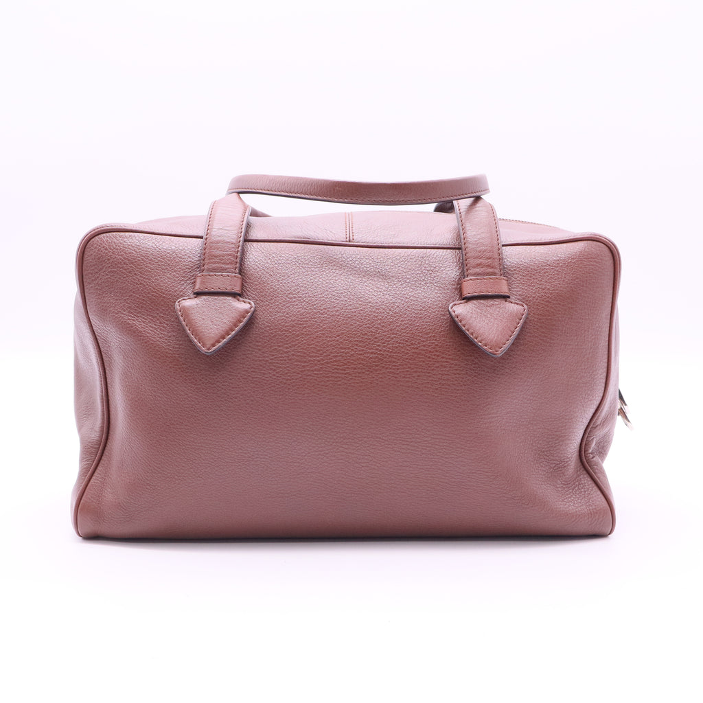 leather top handle bag