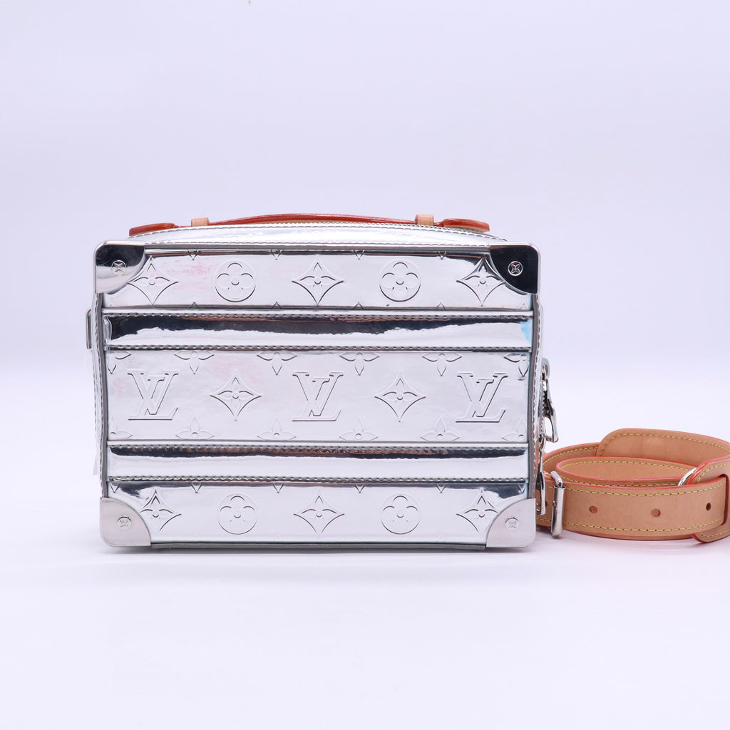 Louis Vuitton Calfskin Monogram Miroir LV Ski Side Trunk MM Silver Twins LDJ3571