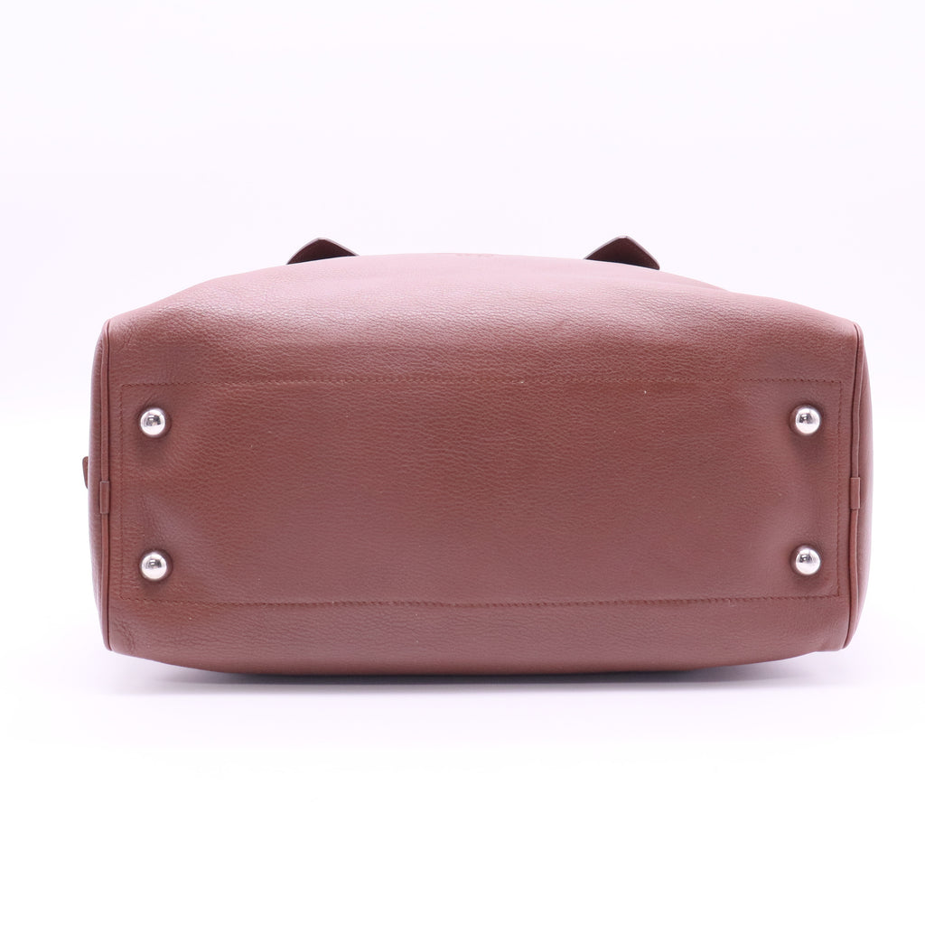 leather top handle bag
