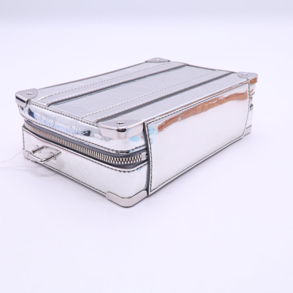 Louis Vuitton Calfskin Monogram Miroir LV Ski Side Trunk MM Silver Twins LDJ3571