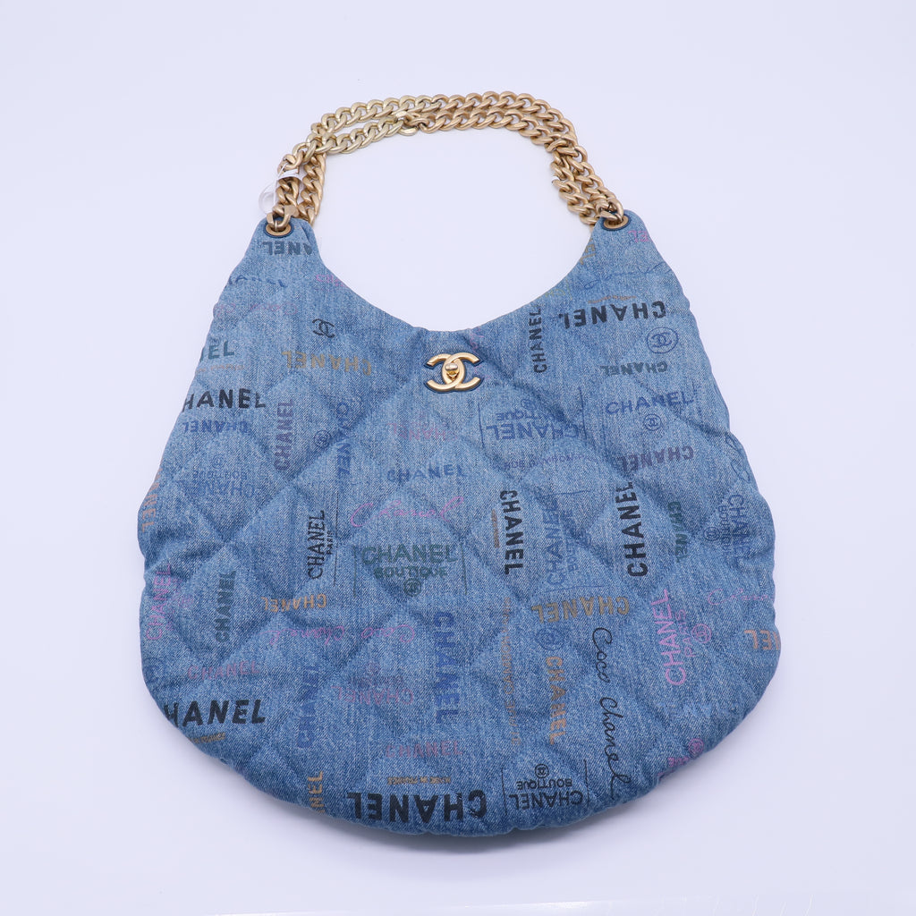 Chanel Denim Mood Maxi Hobo twins B21818