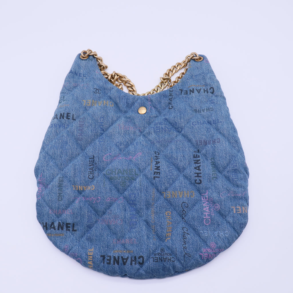 Chanel Denim Mood Maxi Hobo twins B21818