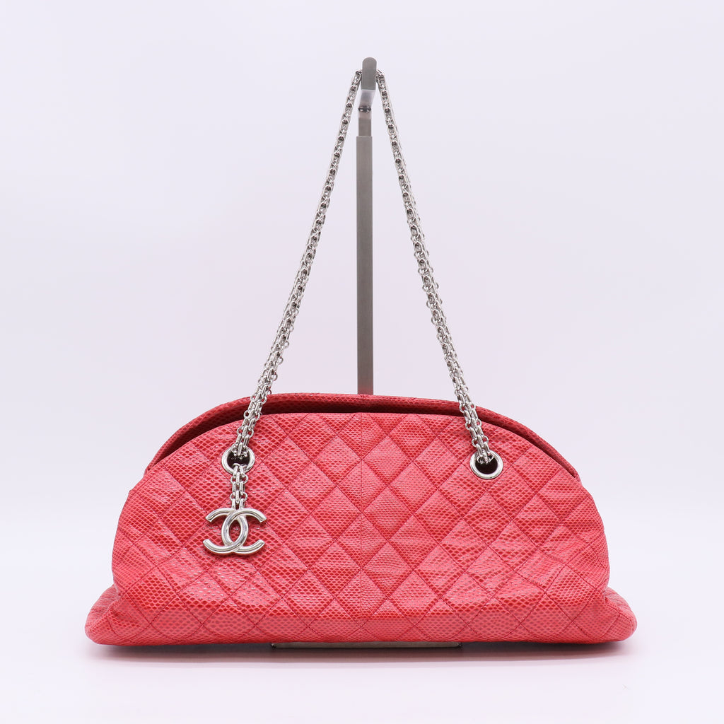 Chanel Just Mademoiselle Bag Quilted Lizard Small twins LDJ5560