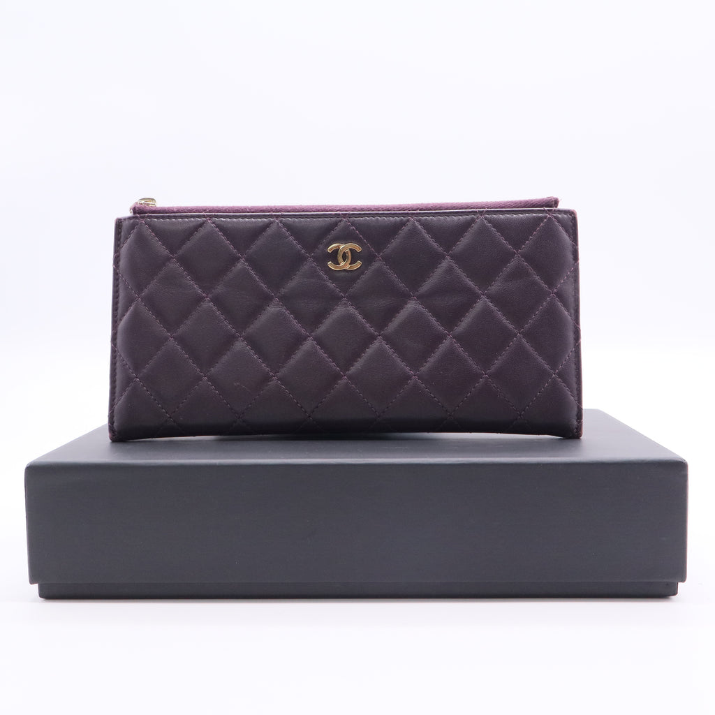 Matelasse Long Wallet Lambskin Twins LDJ2748