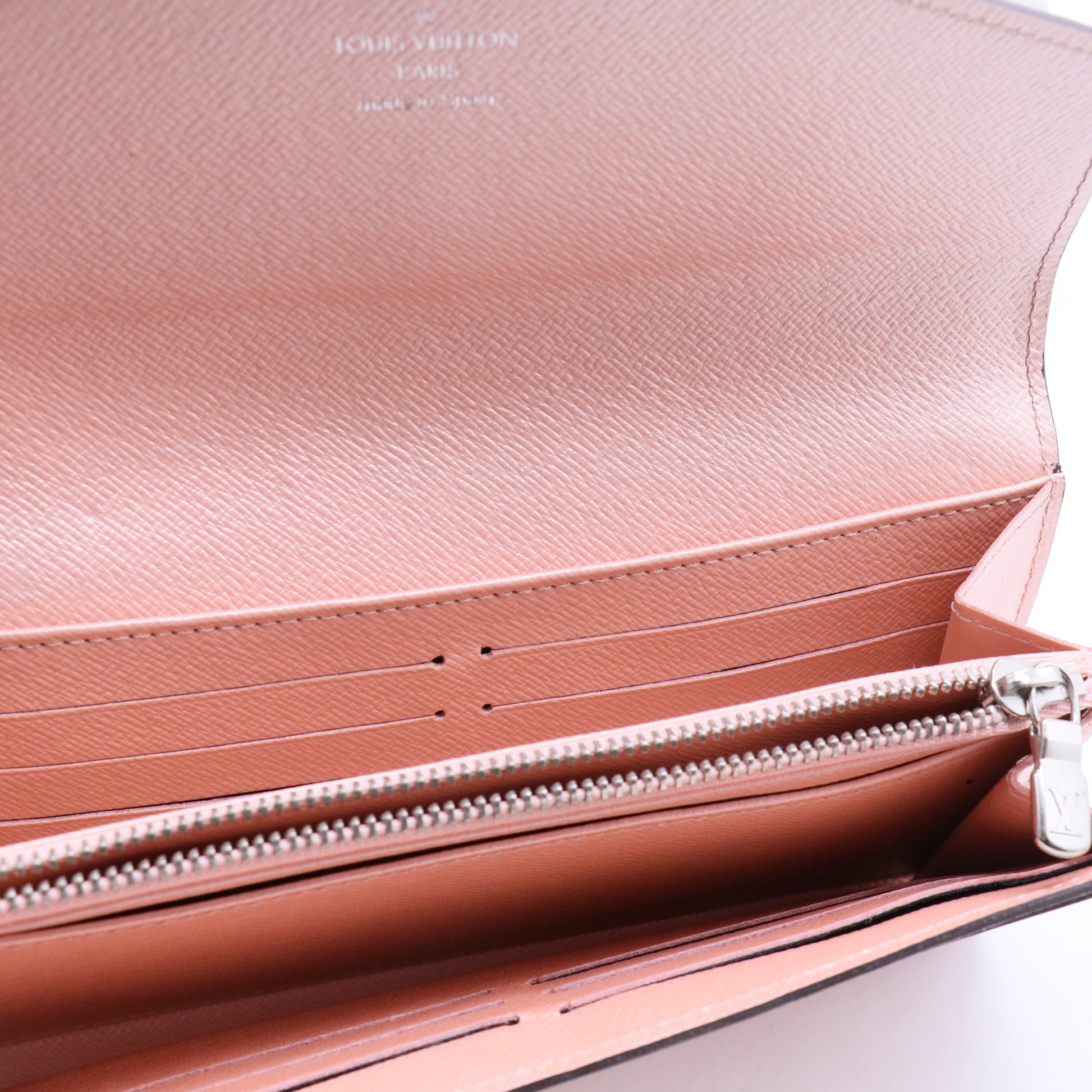 Rose Nacre Epi Leather Sarah Wallet W10374
