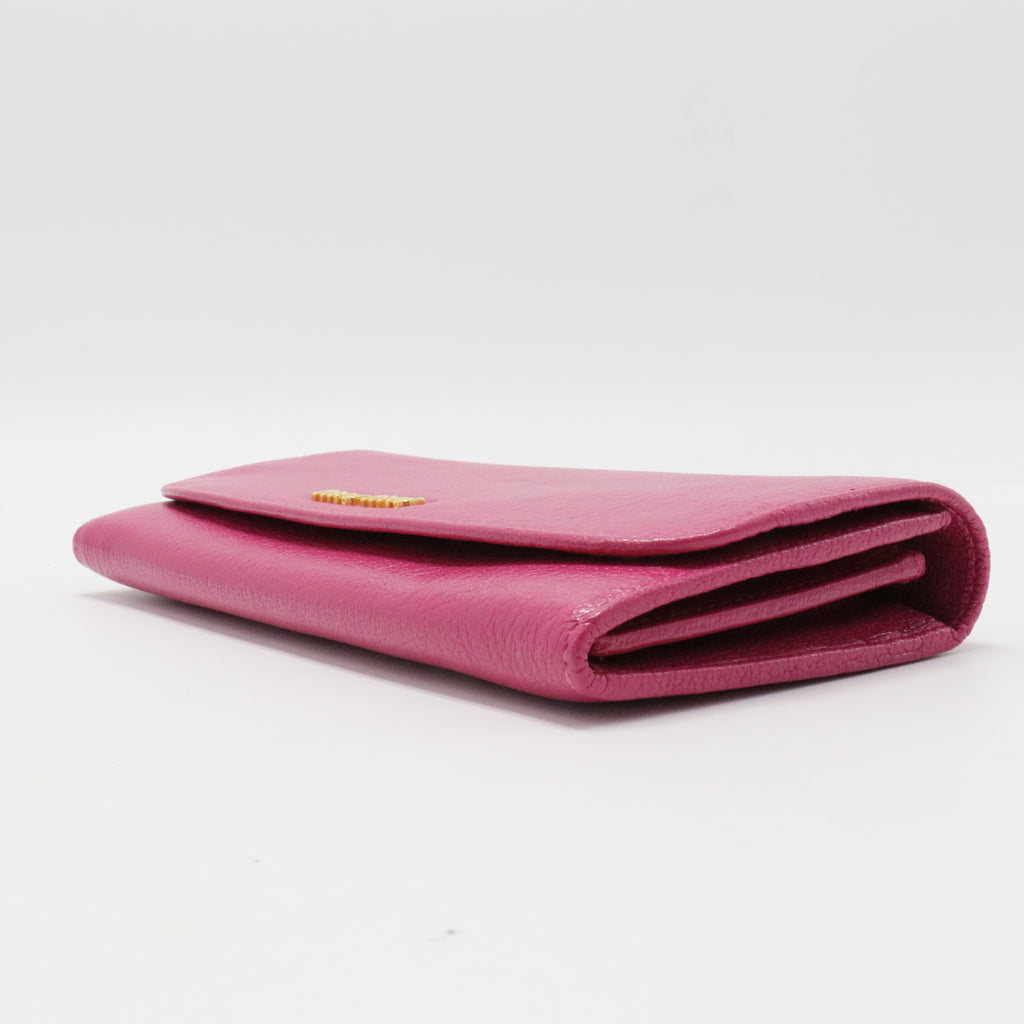 Goatskin Madras Wallet Peonia