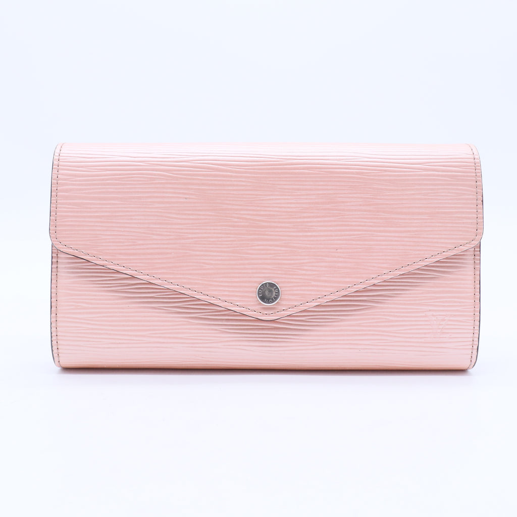 Rose Nacre Epi Leather Sarah Wallet W10374