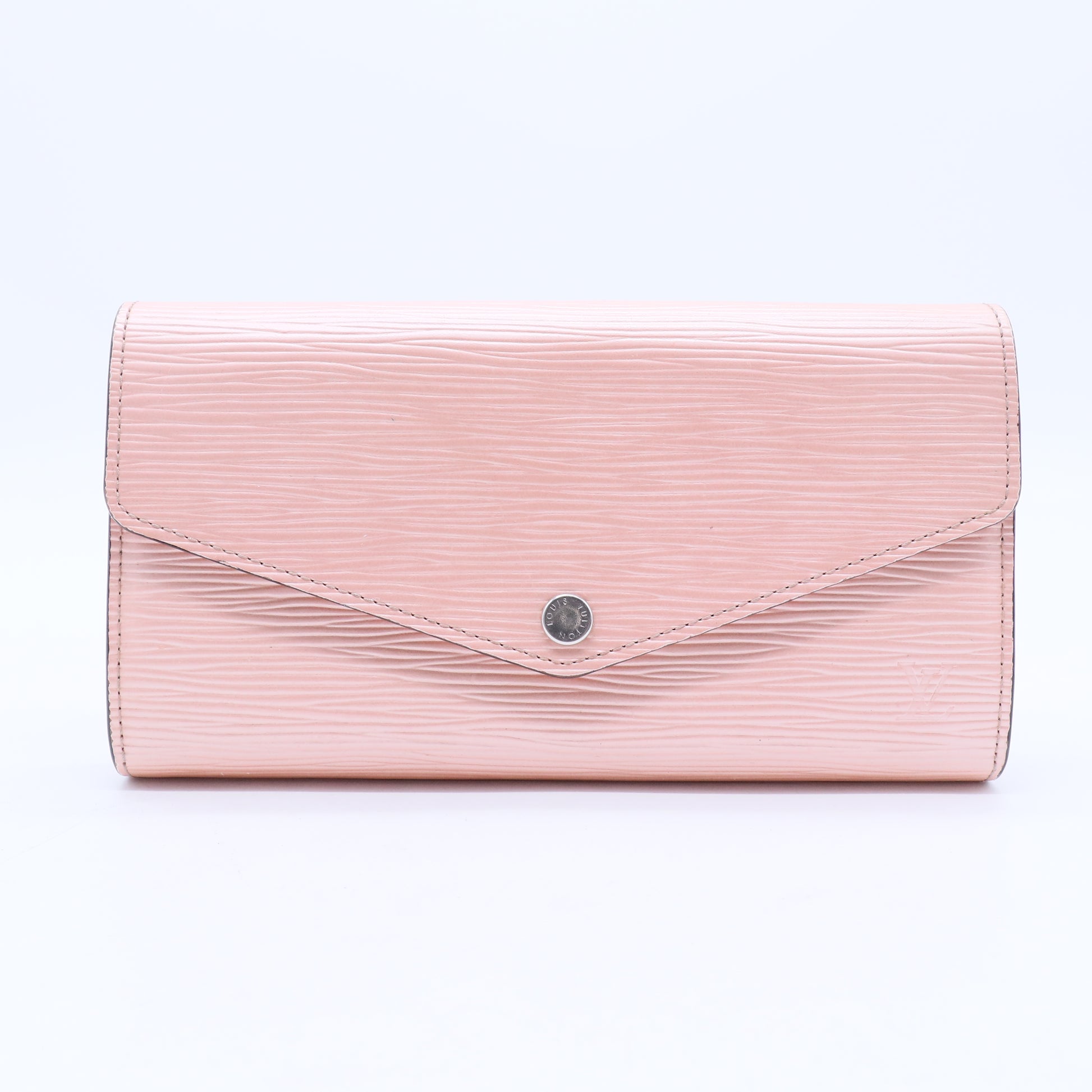 Rose Nacre Epi Leather Sarah Wallet W10374