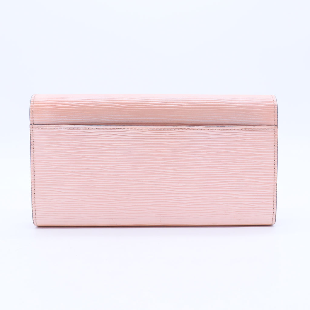 Rose Nacre Epi Leather Sarah Wallet W10374