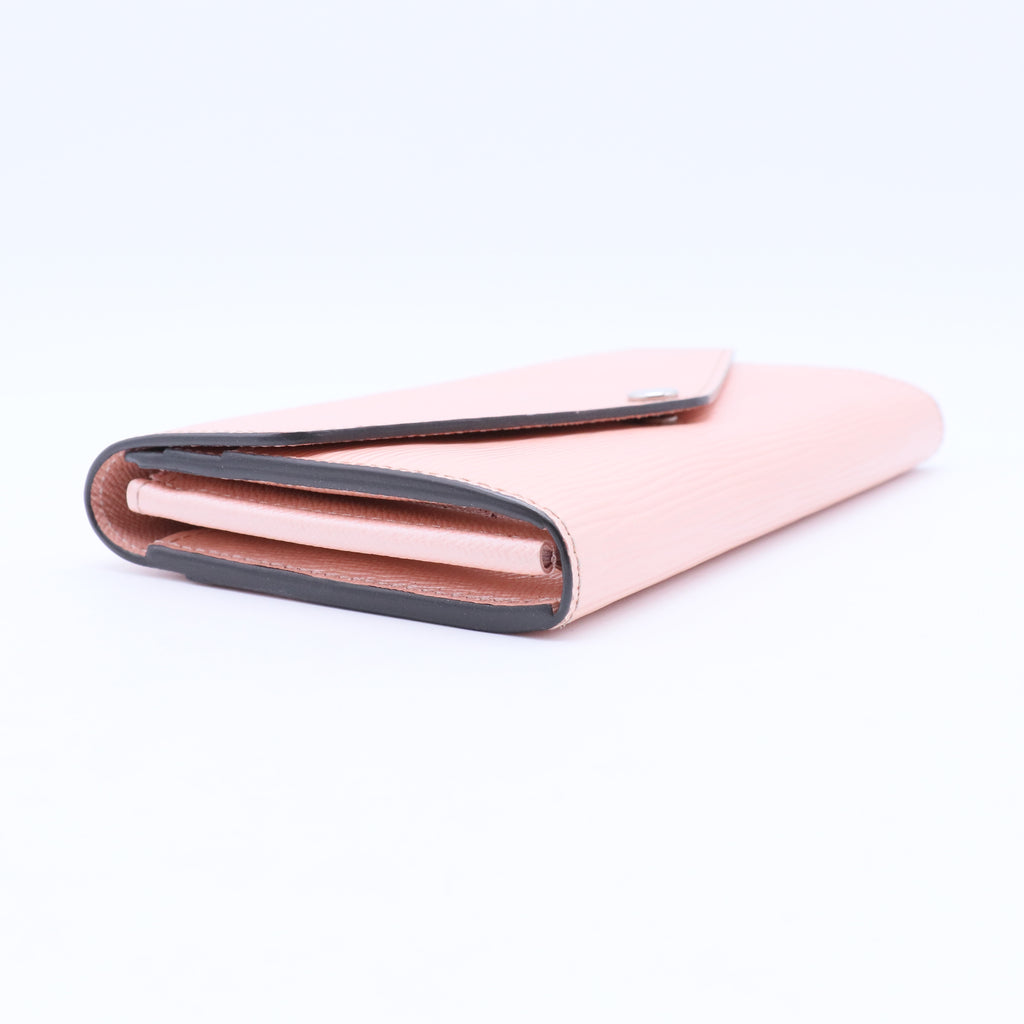 Rose Nacre Epi Leather Sarah Wallet W10374