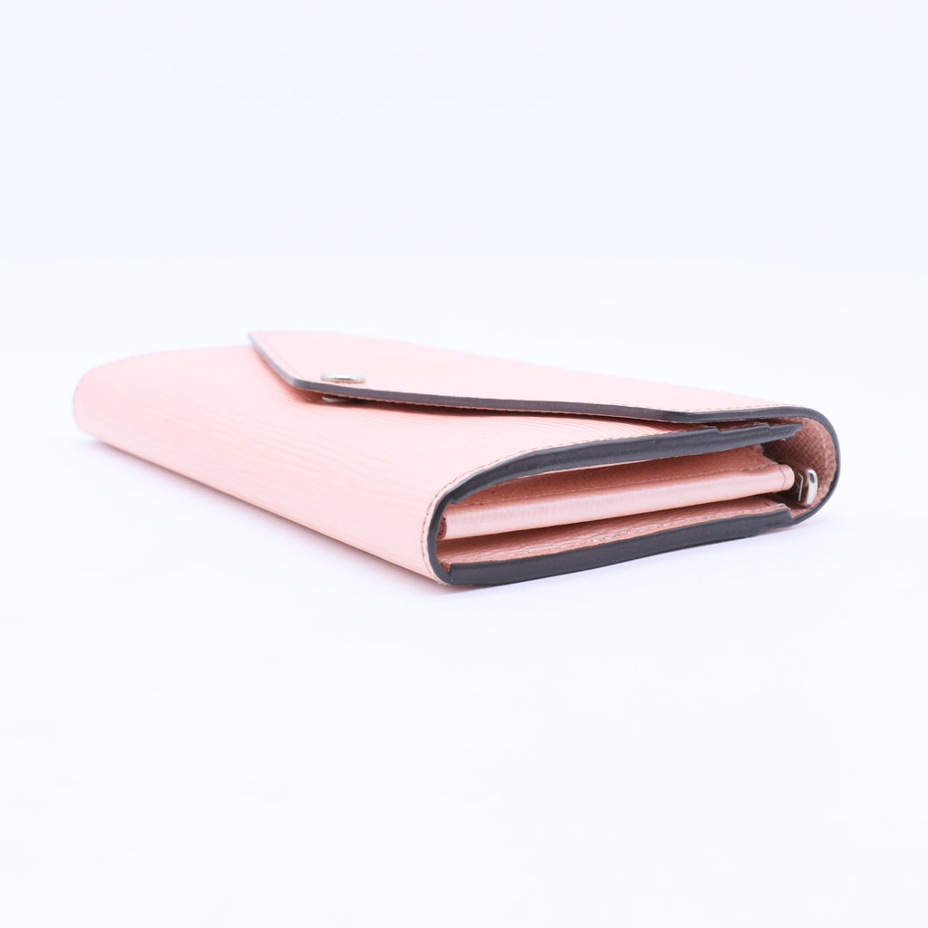 Rose Nacre Epi Leather Sarah Wallet W10374