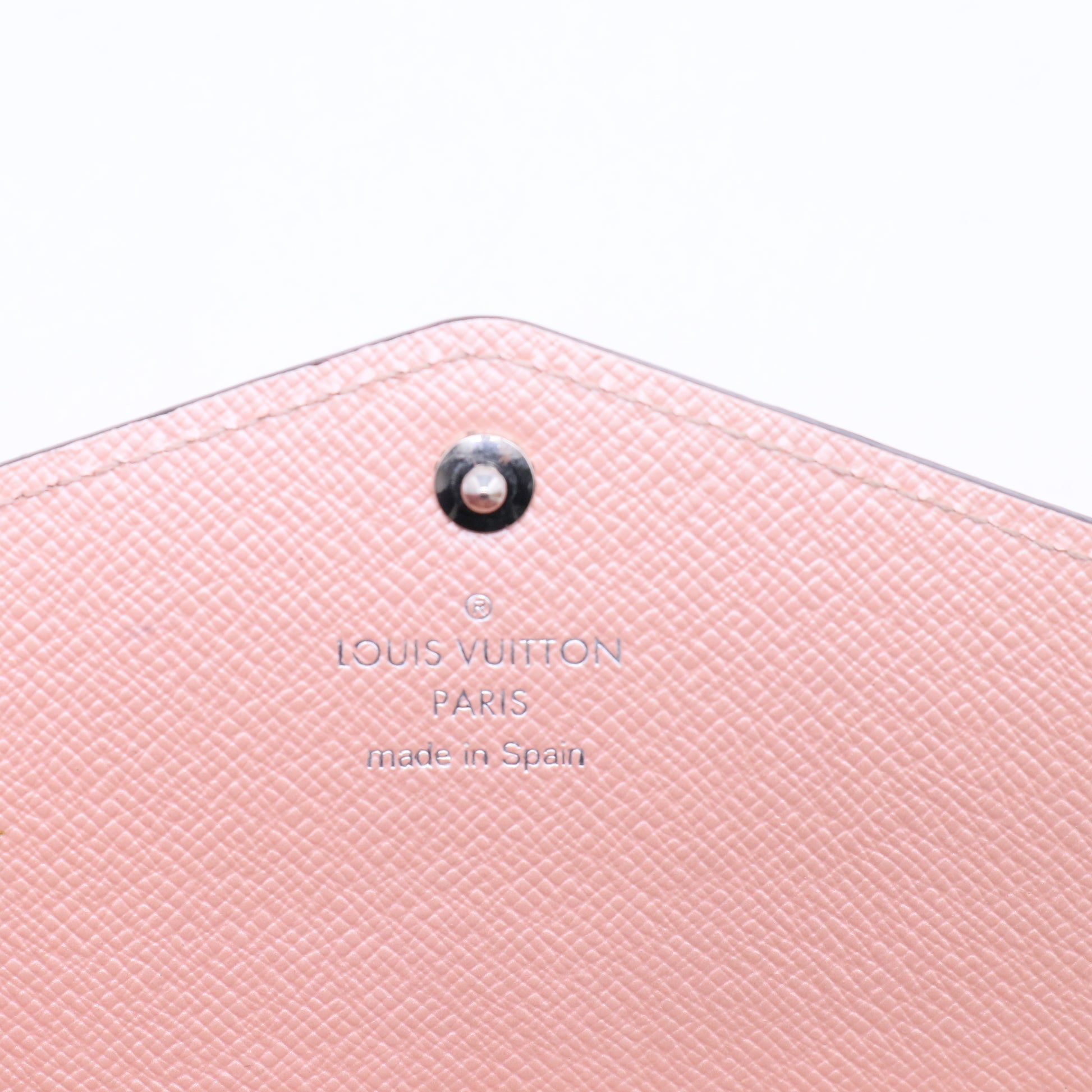 Rose Nacre Epi Leather Sarah Wallet W10374