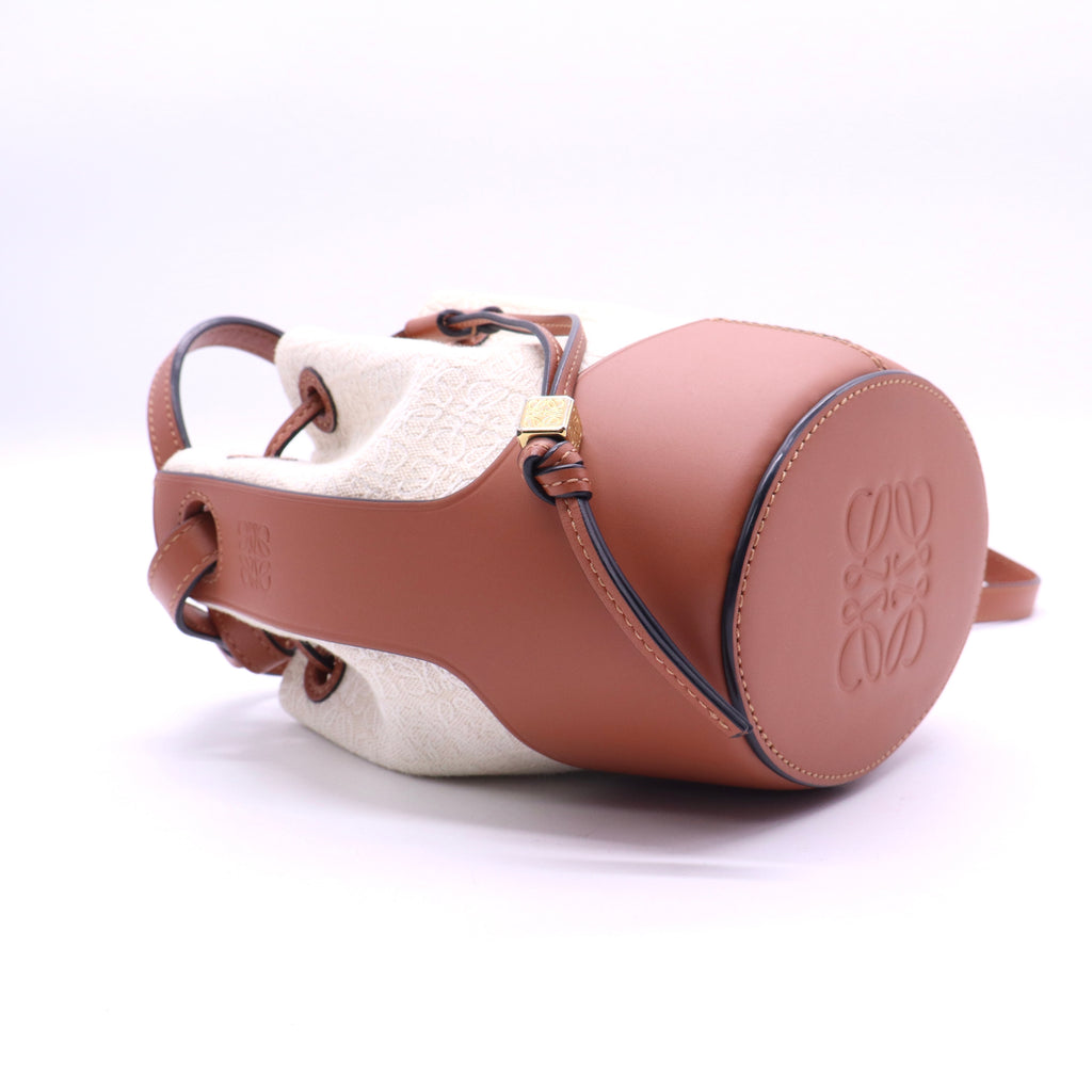 Loewe 2021 Balloon Bucket Bag Anagram Canvas and Leather Small twins LDJ3579