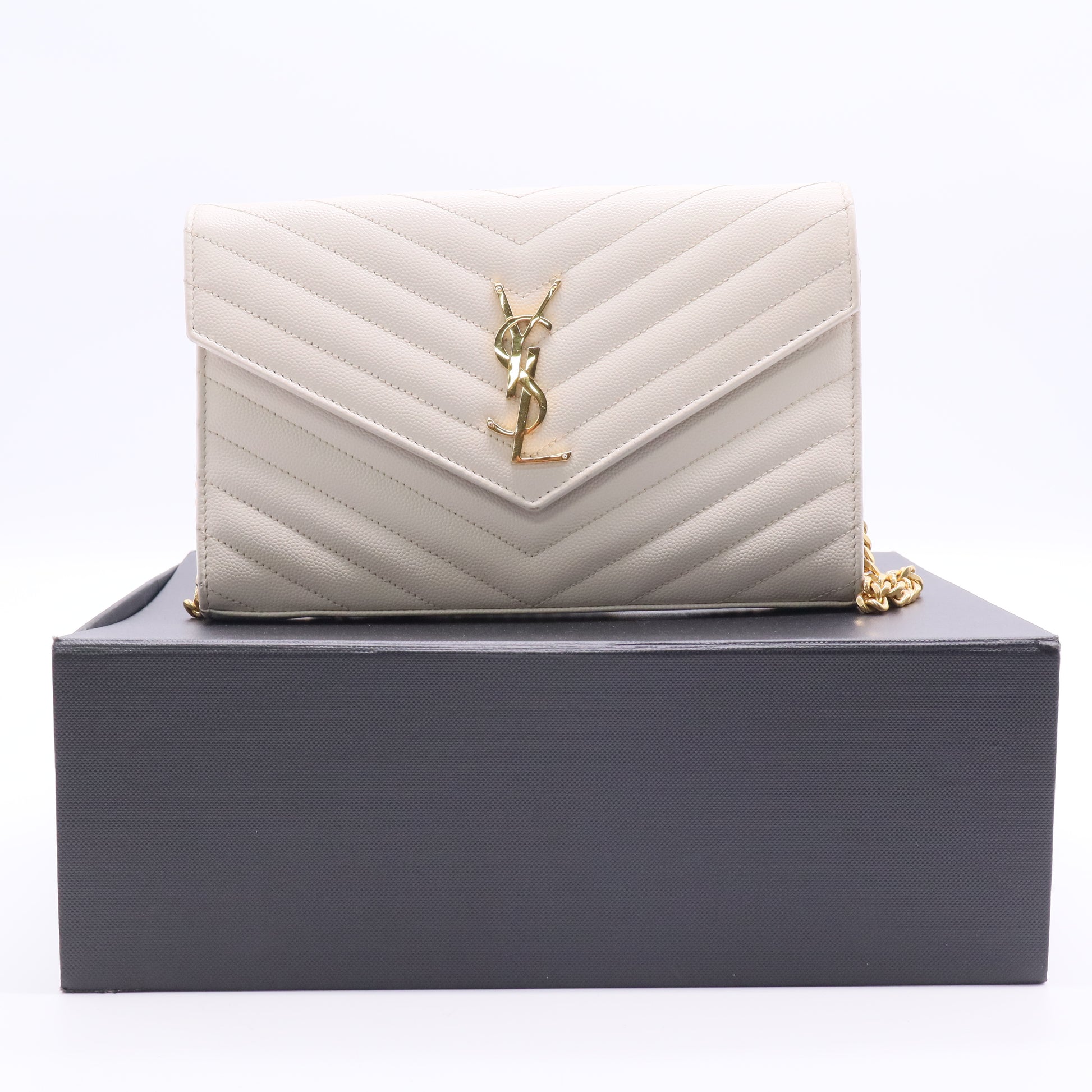 Classic Monogram Envelope Satchel Matelasse Chevron Leather Twins LDJ2744