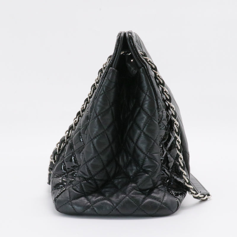 CC Charm Quilted Lambskin Patent Leather Tote